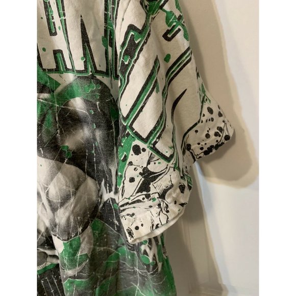 Green Lantern Justice League America Sz XL T-shirt All Over Print One Side Green - Picture 4 of 6